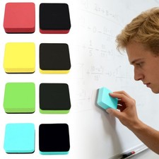 10pc EVA Colored Double Layer Composite Blackboard Eraser Square Learning Sponge