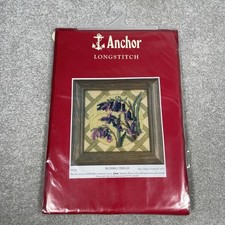 Anchor Long Stitch Kit Bluebell Trellis New Al104 Approx 6”x6” 15x 15 Cm