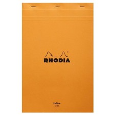 Rhodia Staplebound Notepad - Lined 80 sheets / Yellow paper - 8 1/4 x 12 1/2 -