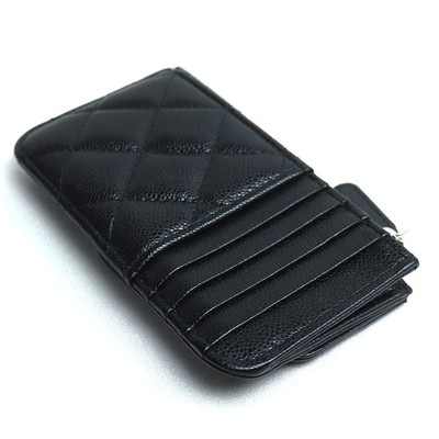 CHANEL Classic Line Card Case Coin Purse Black AP2570 #005 CHANEL Classic Line Card Case Coin Purse Black AP2570 #005