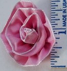 100 Handmade Ribbon Roses + 6 Pkgs Fuchsia Marabou Feathers / 8 Goose + Tulle — photo 3