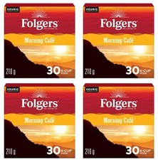 Folgers Morning Cafe K-Cup Coffee Pods 30 Count, 210g 4 Pack 