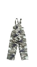 Faded Glory Boys Camo Snow Bib Pants L 10/12 100 Polyester Insulated