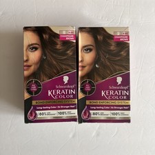 Schwarzkopf Keratin Color 6.64 Champagne Brown Permanent Dye Pack of 2  