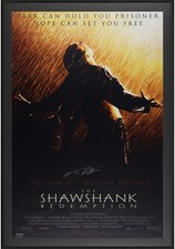 Tim Robbins Framed Autographed The Shawshank Redemption 27" x40" Movie Poster