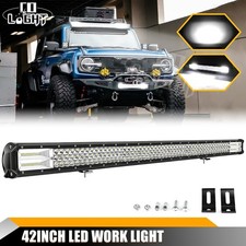 Straight Led Light Bar 42 Inch 600w Spot Flood Combo Triple Row Led Off Road