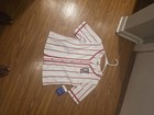 Patriotic Kids White & Red Pinstripe Baseball Jersey Shirt – Button Front – Star — photo 5