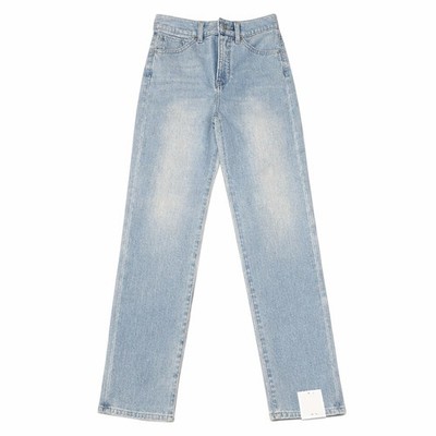 Express High Rise Slim Straight Jeans Womens Size 0 Light Wash Stretch NWOT