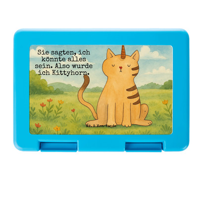 Bentobox Einhorn Katze Design - Geschenk Bento Box Snackbox Lunchbox Mieze