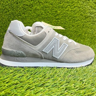 New Balance 574 Mens Size 8 Gray White Athletic Running Walking Shoes Sneakers
