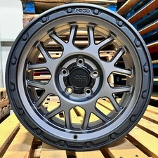 17" NEGU GRENADE OFFROAD STYLE GREY WHEELS FITS JEEP WRANGLER UNLIMITED RUBICON