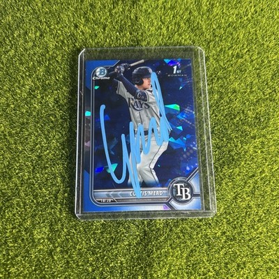 CURTIS MEAD RC SIGNED IP AUTO 2022 BOWMAN CHROME PROSPECTS BCP-10 SAPPHIRE PROOF