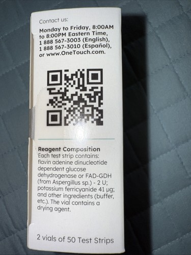 OneTouch Verio Blood Test Strips, 100ct Exp 07/31/2025 - Bild 2 von 7