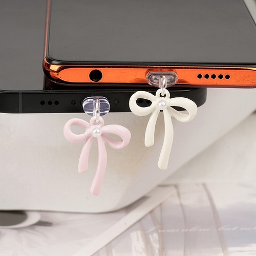 Phone Dust Plug Pendant For Type-c Port Fashion Bowknot Charging Port Protec _cu - Zdjęcie 10 z 18