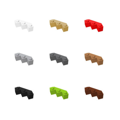 20x 2462 Facet Brick 3X3X1 100% Compatible with  Bricks, Pieces & Parts