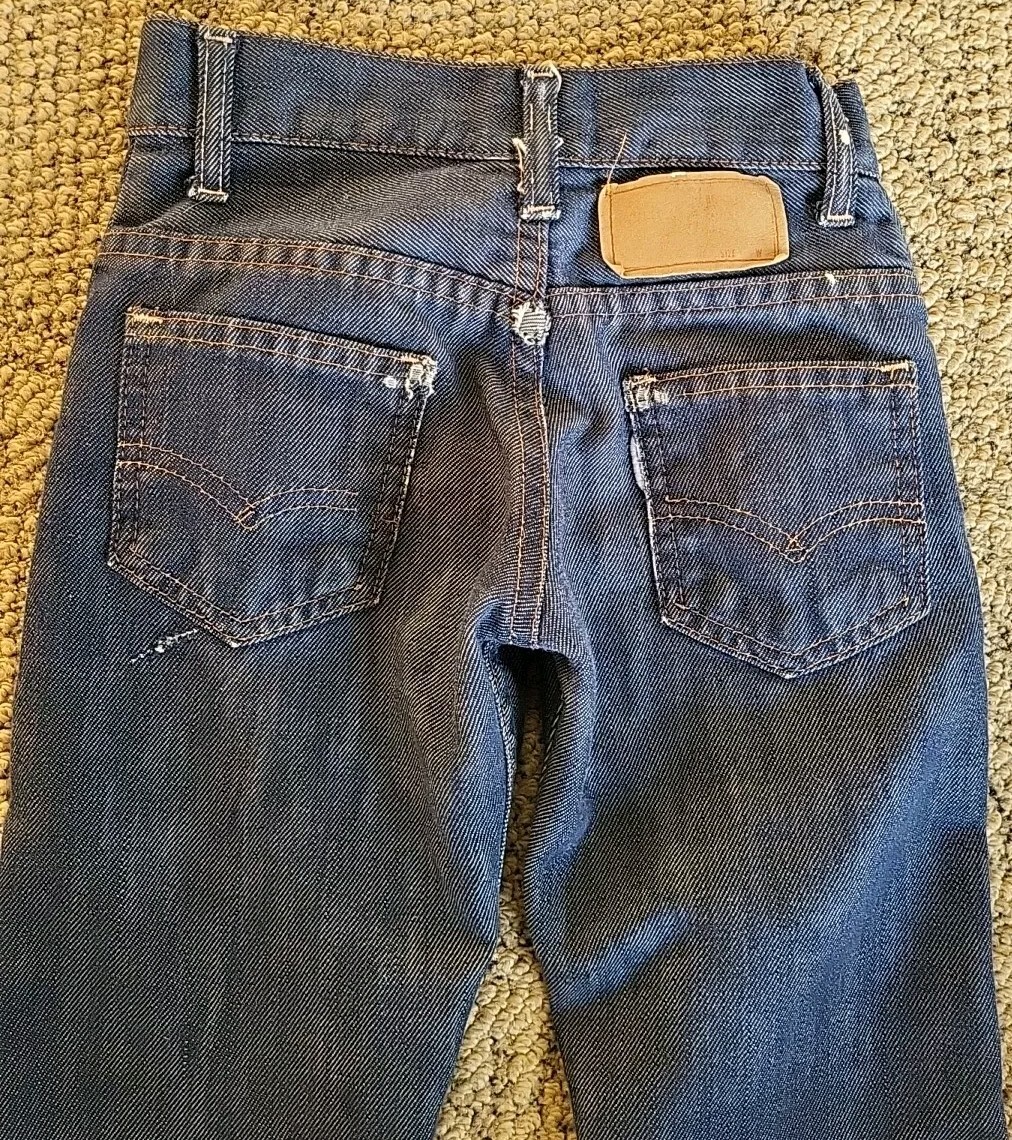 乙「フォロー割引してます」 【新品未使用】Levi’s キッズ70年代 Vtg 1970s Levis 5t Kids Toddler Blue Jeans Distressed Patched