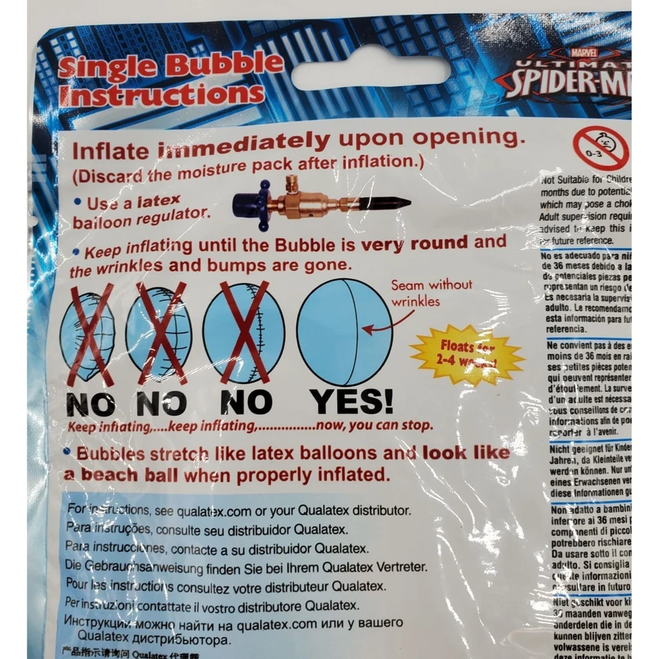 Globo Burbuja Qualatex Spiderman Doble Cara Redondo 22" Larga Duración Foto 4 de 4