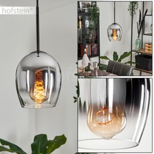 Wohn Schlaf Zimmer Beleuchtung Rauchglas Klar Hänge Lampe Pendel Leuchte modern 