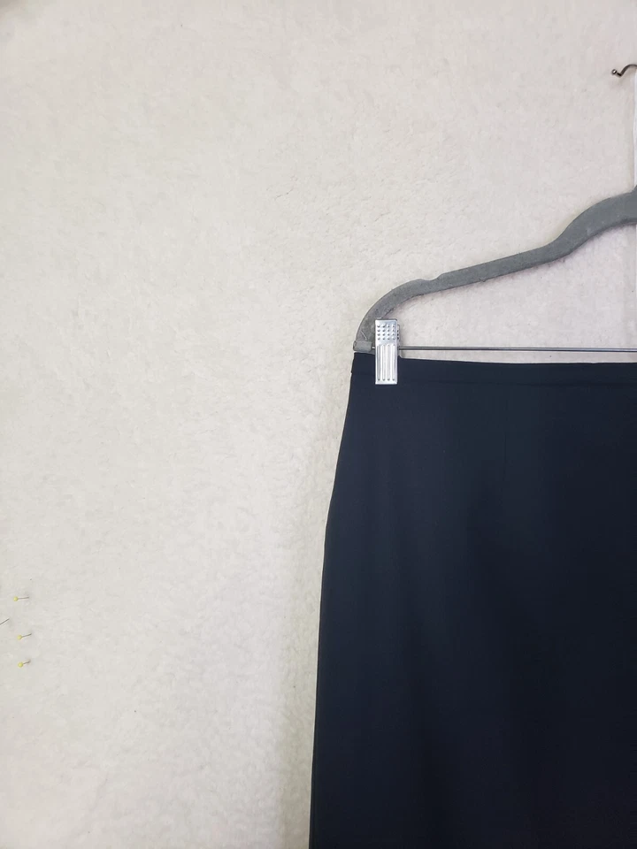 Falda clásica Entier para mujer 14 negra mezcla de lana lápiz recto regular mini Foto 2 de 4