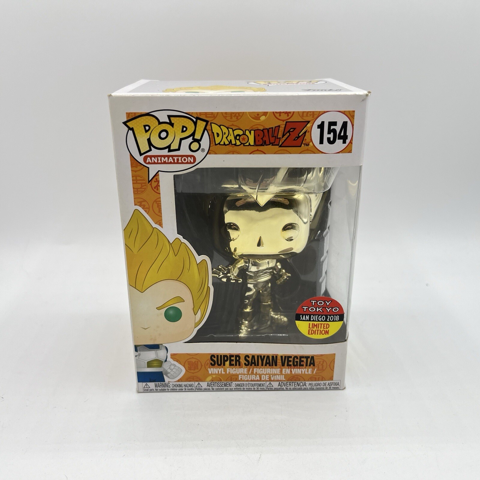 Sale Funko Pop! Dragon Ball Z Super Saiyan Vegeta #154 Toy Tokyo San Diego 2018