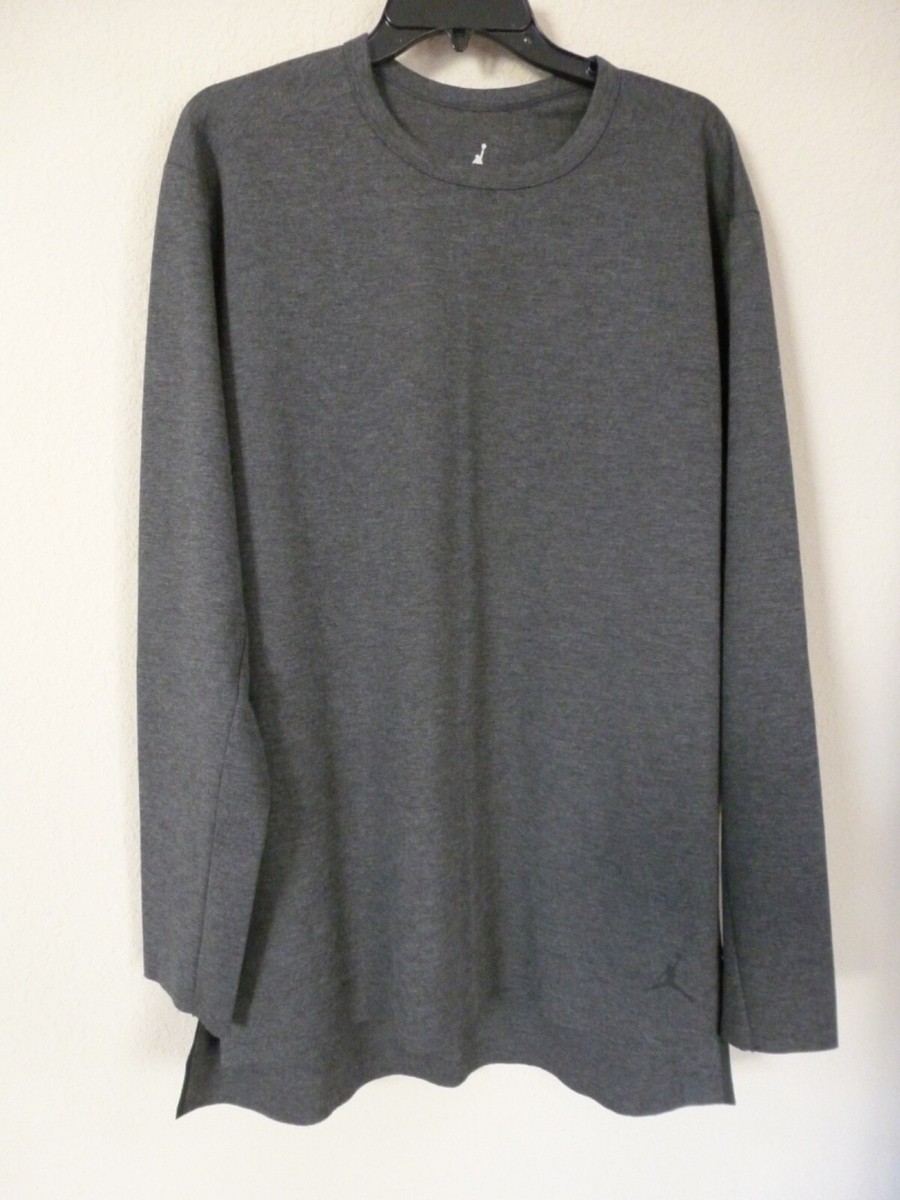 Air Jordan Long Sleeve Shirt Men's L Grey Oversized NEW WITHOUT TAGS