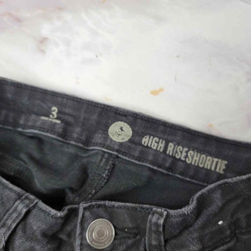 American Heritage Black Distressed Denim Jean Shorts - Picture 9 of 12