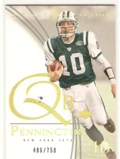 CHAD PENNINGTON SERIAL /750 2003 UPPER DECK ULTIMATE COLLECTION 10 NEW YORK JETS