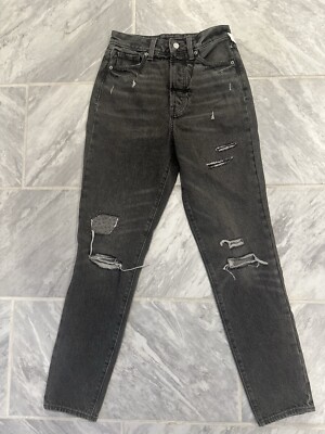 NWT Old Navy Womens O.G. Straight Extra High Rise Gray Jeans Size 2 Tall
