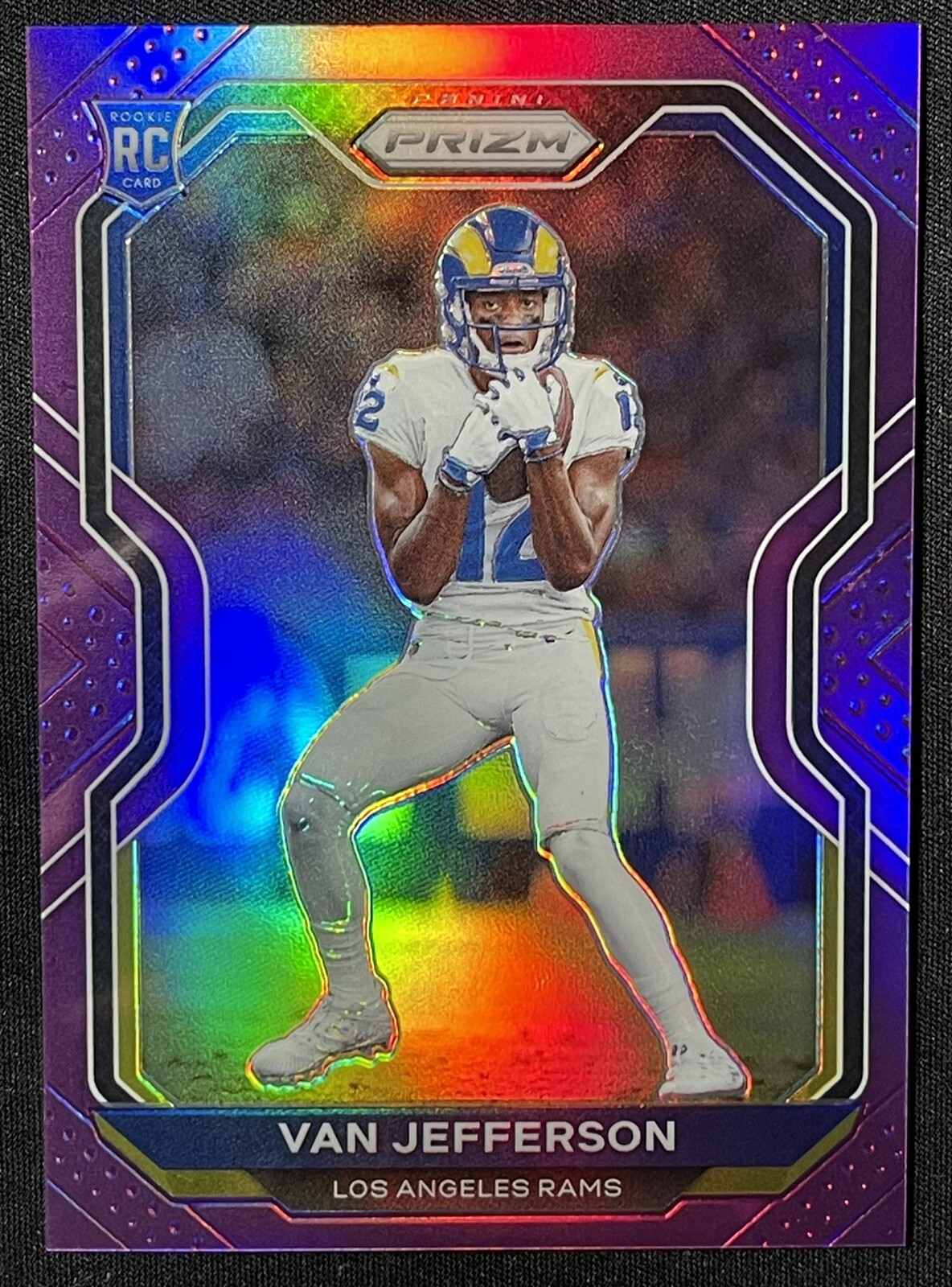 2020 Panini Prizm Van Jefferson Purple Prizm #’rd /125 Rookie Card No. 377