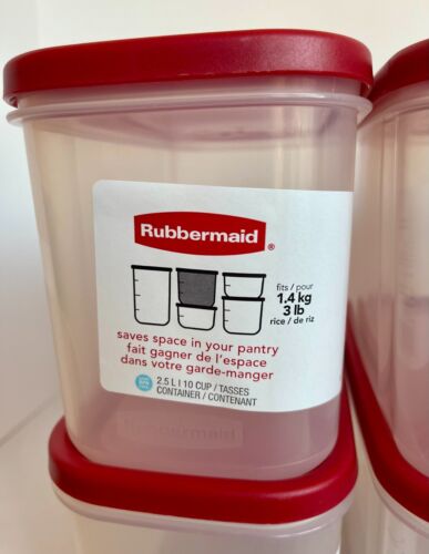 NEU 6er-Pack Rubbermaid 10 Tassen Klar Trockenfutter Aufbewahrung Behälter 7M72 Spülmaschinenfest - Bild 2 von 5