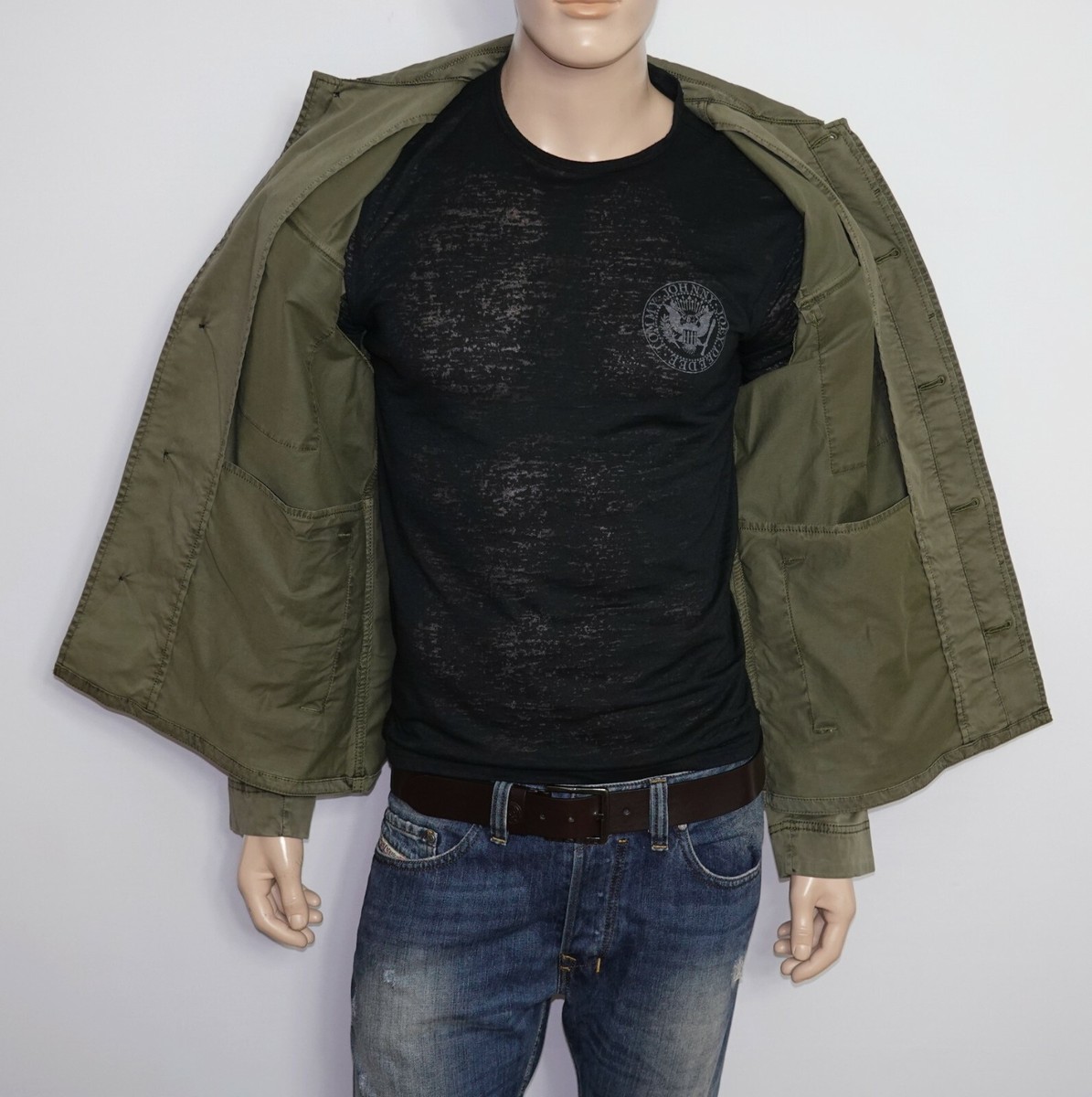 $498 NEW John Varvatos Misfits Field Jacket in Olive Size XSmall