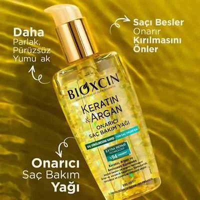 Bioxcin Keratin Argan Hair Repairing Treatment Care Oil 5.07 oz / 150ml