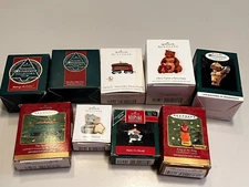 Lot of 9 Hallmark Keepsake Ornaments in Boxes