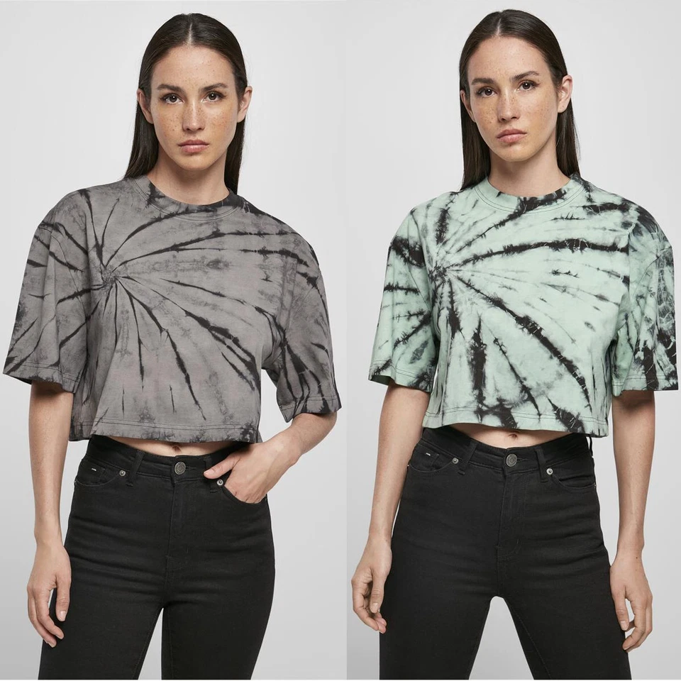 Urban Classics T-Shirt Femme Oversized Cropped Tie Dye - Photo 1/1