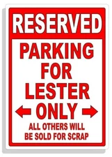 Personalized Parking Sign Wall Decal Metal Sign No Parking Customized for LESTER