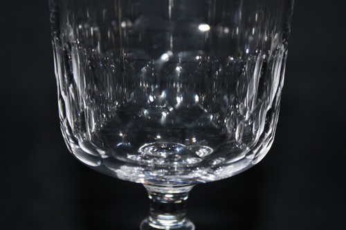 8 verres à eau anciens, cristal taillé décor écaille, hauteur 15.3 cm - Picture 7 of 13