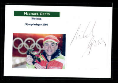 Michael Greis Olympic Champion 2006 Biathlon Original Signed + A 224109