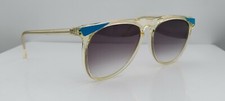Vintage Solarmates Glamour Eyes Blue Oval Sunglasses Frames