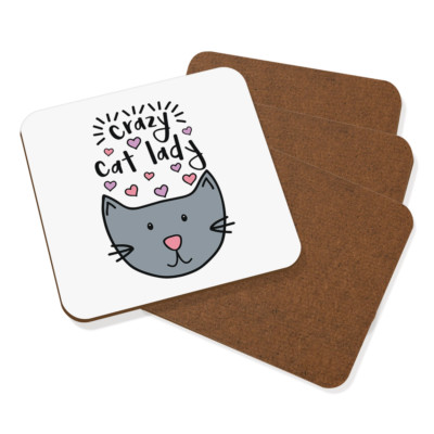 Avvertimento World's Grumpiest Cat Lady Sottobicchiere Set Di 4 Bellissimo Pazzo