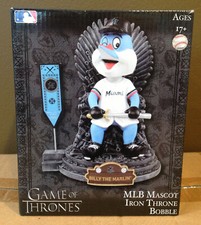 Billy The Marlin ~ MIAMI MARLINS ~ Game of Thrones Bobblehead IRON THRONE FOCO