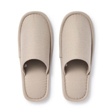 Muji Washable Slippers with no left or right, L for 25-26.5cm Beige