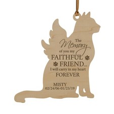 Personalized Pet Memorial Dog Cat Ornament Remembrance Gift for Loss of Pet