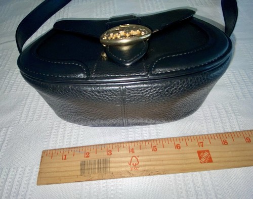 COACH Leather GEORGIE SADDLE SHOULDER Crossbody BAG BLACK # E2179-C3241 - Picture 23 of 24