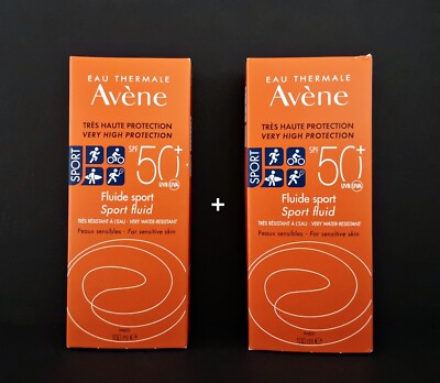 Avene Sport Fluid Very High Protection SPF50 UVB,UVA 2x100ml For Sensitive Skin
