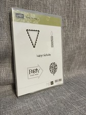 Stampin Up PARTY THIS WAY Stamp Set Candle Happy Birthday Balloon Pennant