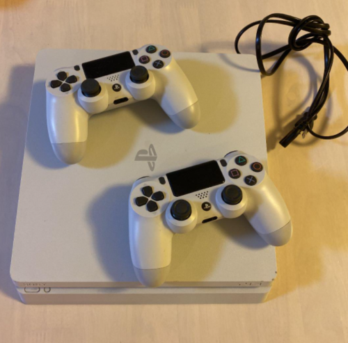 Sony Playstation 4 PS4 500B CUH-2200AB02 Slim Console Glacier White Fedex F/S - Zdjęcie 1 z 3