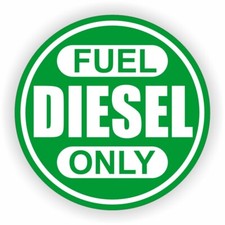 2-inch Round Diesel Only Weatherproof Vinyl Decal Fuel Tank Def Sticker Green