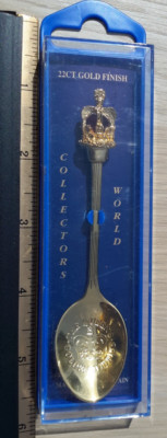 22 Karat Gold Finish Collectors World The Queen's Golden Jubilee Teelöffel