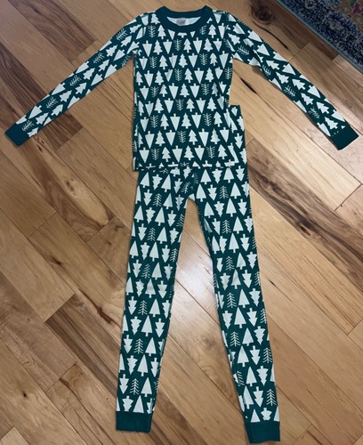NWOT HANNA ANDERSSON BOYS GREEN TREE PAJAMAS SIZE 12 LD3