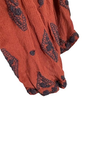 Haut tunique Free People brodé de diamants taille S cannelle boho babydoll - Photo 10/16